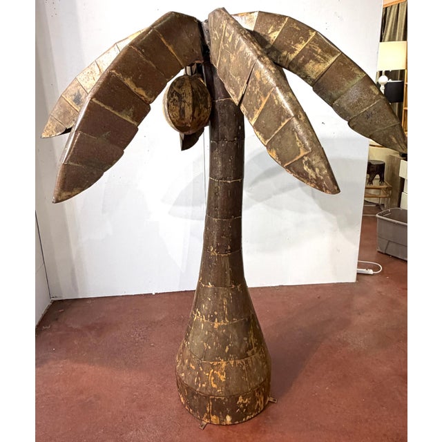 Monumental Mexican Sculptural Iron Palm Tree Manner of Sergio Bustamante For Sale - Image 11 of 15