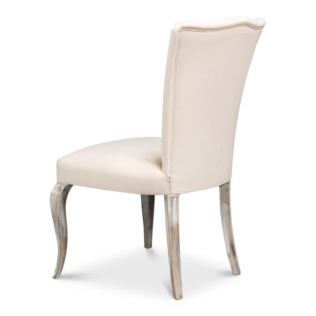 2020s Louis XV Dining Chairs in Cream with Silvered Legs, Sets of 2 For Sale - Image 5 of 11