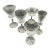 1970s St. Louis Crystal "Apollo Gold" Stemware - 30 Pieces (6 Complete 5-Piece Place Settings) For Sale