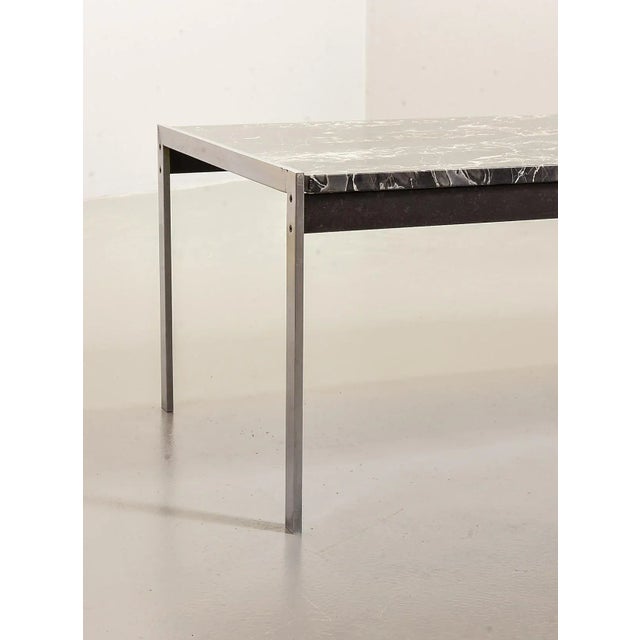 Black Marble and Brushed Steel Coffee Table by Kho Liangh for Artifort, 1960s For Sale - Image 15 of 17
