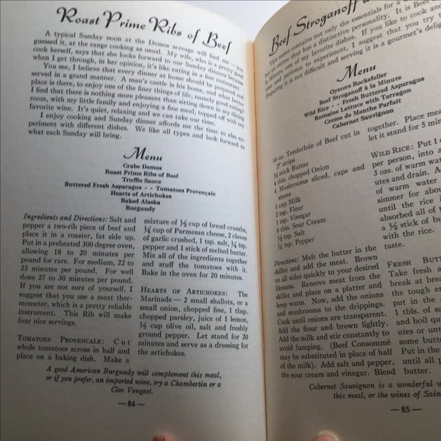 Paper Stanley Suggests Gourmet Menus, 1962 For Sale - Image 7 of 10