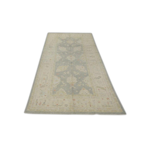 Oriental Hand Knotted Rug Turkish Oushak 5'7" x 11'5" For Sale In Houston - Image 6 of 6