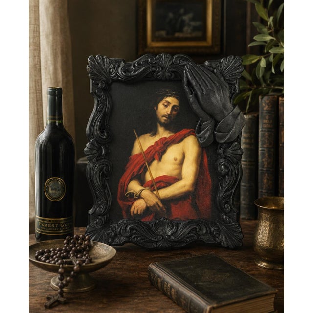 A dramatic giclée fine art reproduction of Ecce Homo, after the celebrated Spanish Baroque painter Bartolomé Esteban...