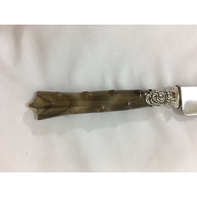 Set of 12 French Horn, Sterling and Steel Knives For Sale - Image 6 of 9
