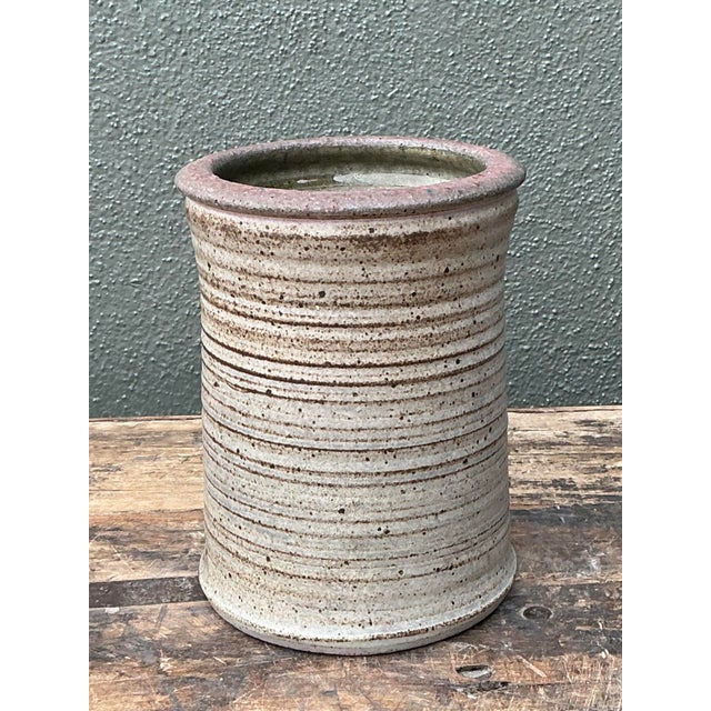 Late 20th Century Vintage Original Studio Pottery Vase For Sale - Image 5 of 12