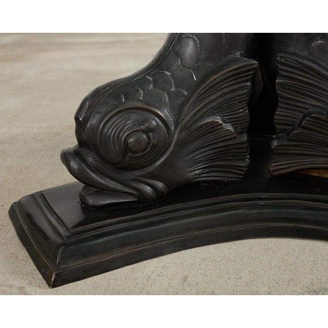 Metal Neoclassical Venetian Grotto Style Bronze Center Dining Table For Sale - Image 7 of 12