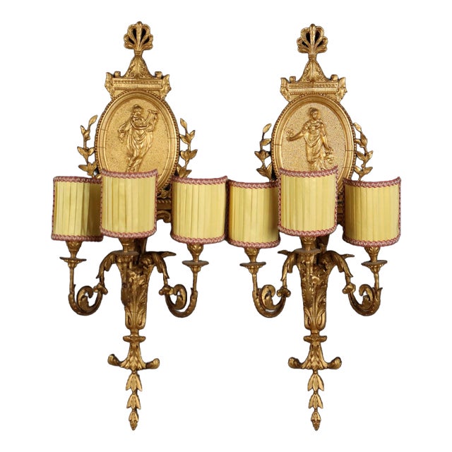 Neoclassical Sconces, Set of 2 For Sale