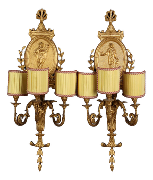 Neoclassical Sconces, Set of 2