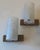 Frosted Crackled Glass and Teak Wall Lights from Doria, 1960s, Set of 2 For Sale - Image 8 of 8