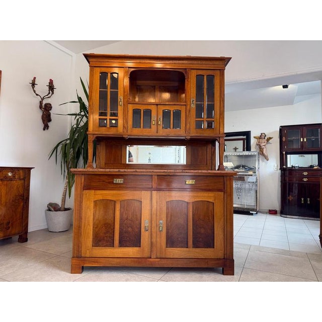1920s Art Nouveau Topped Kitchen Cabinet, 1920s For Sale - Image 5 of 15
