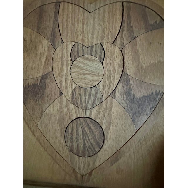 Vintage Late 20th Century Handcrafted Wooden Heart Puzzle For Sale In Orlando - Image 6 of 7