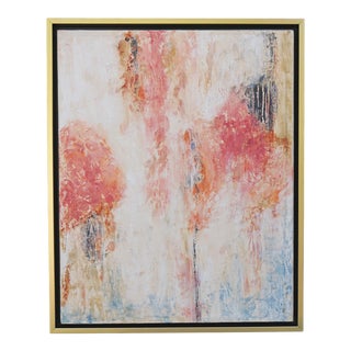 "Soiree" Abstract Oil and Cold Wax Painting by Laurie MacMillan, Framed For Sale