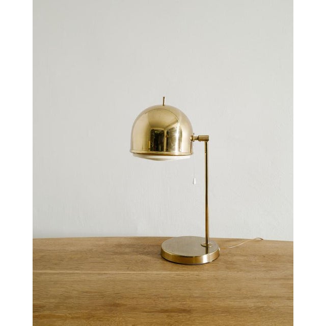 Metal Swedish Mid-Century B-075 Brass Table Desk Lamp by Eje Ahlgren for Bergboms, 1960s For Sale - Image 7 of 7