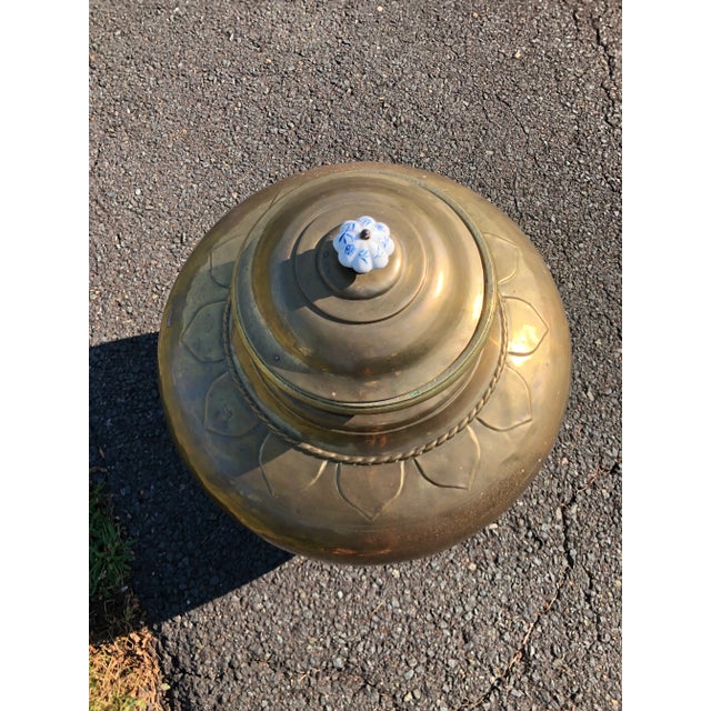 Chinese Monumental Antique Chinese Brass Vessel For Sale - Image 3 of 9