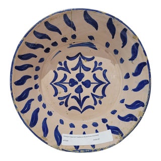Mid 19th Century Spanish Ceramic Fajalauza Bowl From Granada For Sale