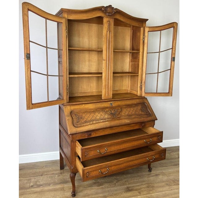 Vintage French Display Cabinet in Oak For Sale - Image 4 of 18