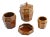 French Antique Art Deco Majolica Desk Set- 4 Pieces For Sale