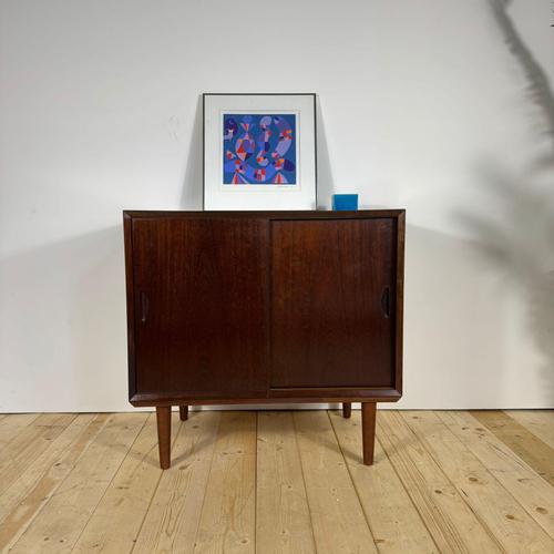 Rosewood Sideboard with Sliding Doors – Mid-Century Modern