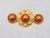 Vintage Signed Gerard Yosca Goldtone Red Faux-Pearl Brooch For Sale In Philadelphia - Image 6 of 7