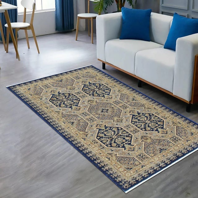 "Enhance the ambiance of your home with this magnificent Persian-influenced Turkish hand-knotted rug made by skilled...