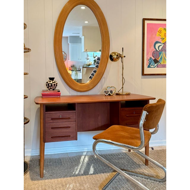 Beautiful Mid Century Modern Front Facing Desk, Circa 1960s For Sale - Image 10 of 12