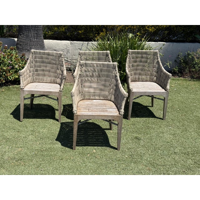Wood Terra Bordeaux Outdoor Dining Table Set, Outdoor For Sale - Image 7 of 12