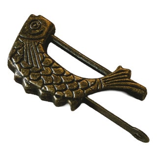 Vintage Brass Fish Padlock For Sale