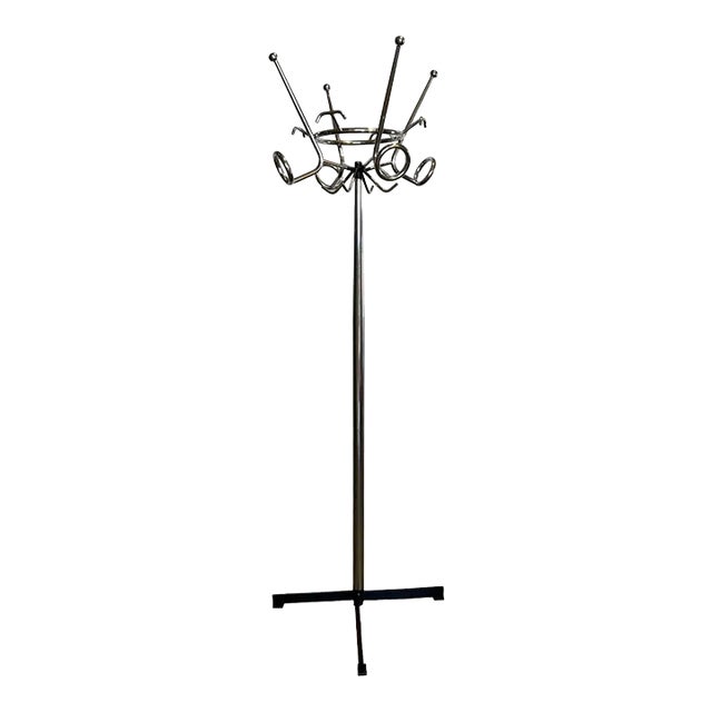 1960s Italian Chrome Hall Tree For Sale