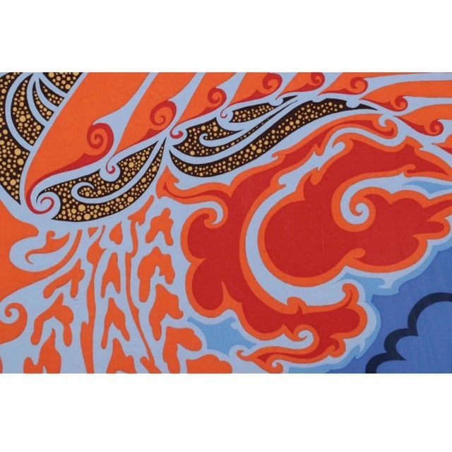 1980s Roman De Tirtoff, Erte’, Framed Silk Scarf Titled “Dream Voyage” 1982 For Sale - Image 5 of 9