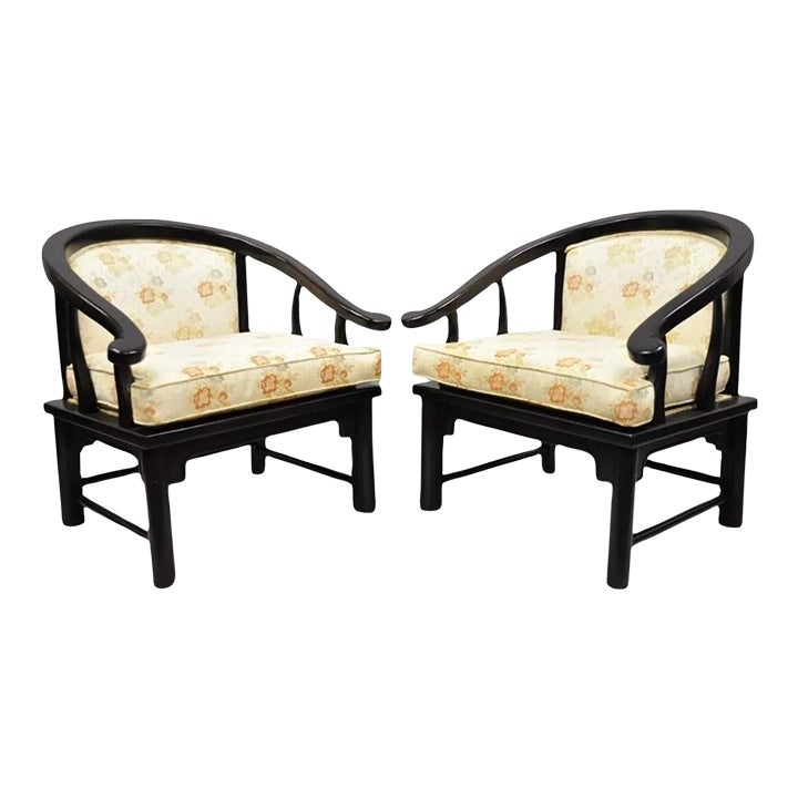椅子 Mid Century Modern chairs by James Mont Mid Century Modern James Mont Chinoiserie Style Horseshoe