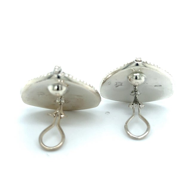 John Hardy Estate Clip-on Triangle Dot Earrings Silver JH50 TRUSTED SELLER SINCE 2002 PLEASE SEE OUR HUNDREDS OF POSITIVE...