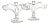 Glass Three Light Candle Holders - a Pair For Sale