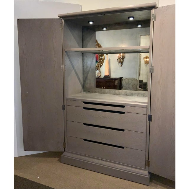 Global Views Global Views Williamsburg Modern Gray Wood Cabinet For Sale - Image 4 of 10