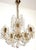 Brass and Lead Crystal 5-Light Chandelier from Preico, 1970s For Sale - Image 9 of 9