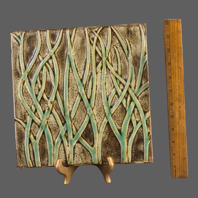 Vintage Fortunata Wall Hanging Italian Majolica Ceramic Trivet Tile #3 For Sale - Image 6 of 9