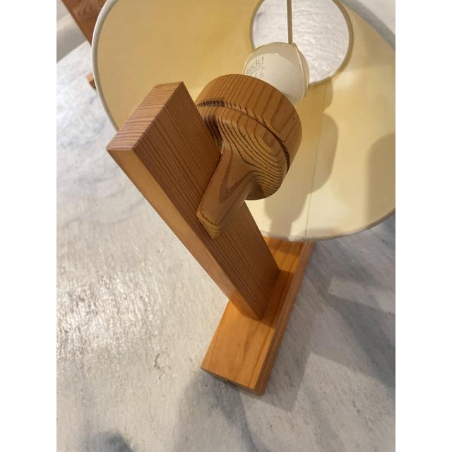 Scandinavian Modern Pine Wall Sconces by Uno Dahlen for Aneta, 1970s, Set of 2 For Sale - Image 6 of 7