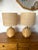 Pair of Rattan and Brass Lamps. Italy, 1970s For Sale - Image 6 of 12