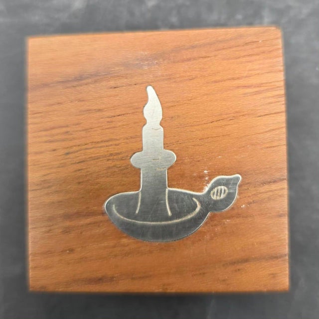 Wood 1960s Dansk Teak Wood & Pewter Match Boxes, Set of 4 For Sale - Image 7 of 12