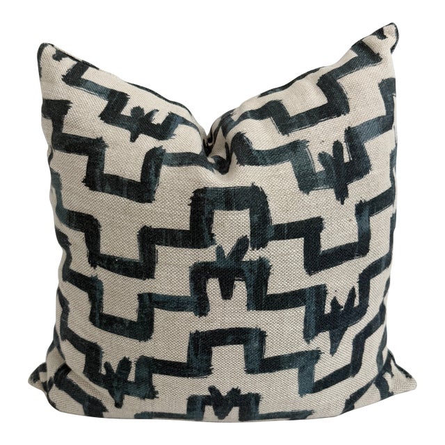 Designer Abstract Linen Pillow For Sale
