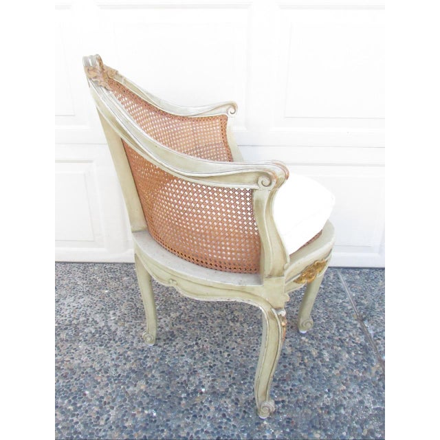 Antique French Louis XV Style Painted Corner Chair For Sale In San Francisco - Image 6 of 18