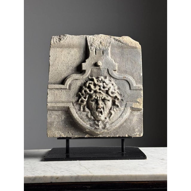 Carved Stone Fragment Medusa, 18th Century For Sale - Image 14 of 14