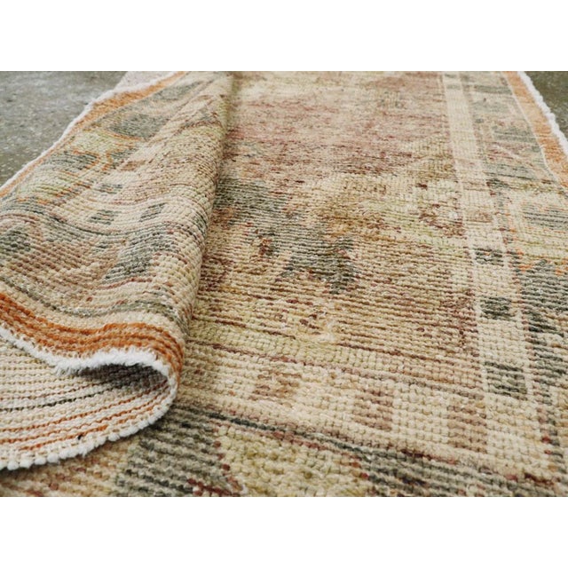 Textile Galerie Shabab Collection Early 20th Century Turkish Oushak Throw Rug For Sale - Image 7 of 7