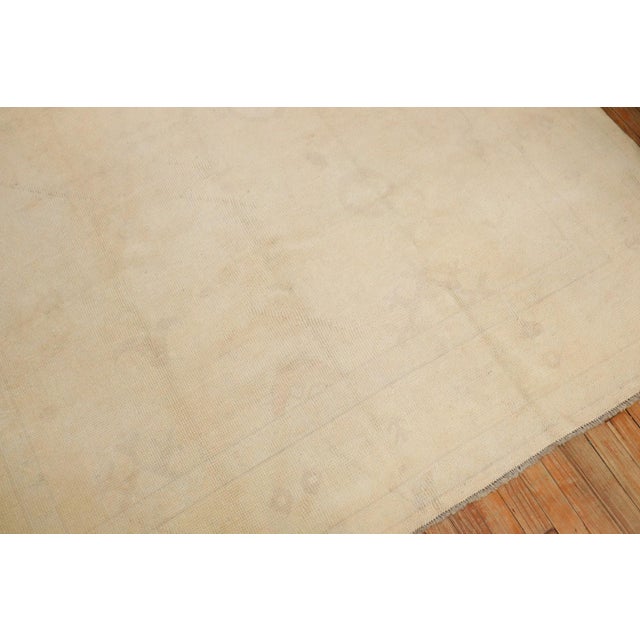 Early 20th Century Old Wool Turkish Square Oushak - 6'6" x 6'7" For Sale - Image 9 of 10