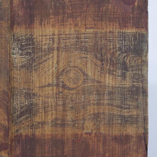 Rustic Farmhouse Folk Art Painted Bridal Cabinet For Sale - Image 18 of 18