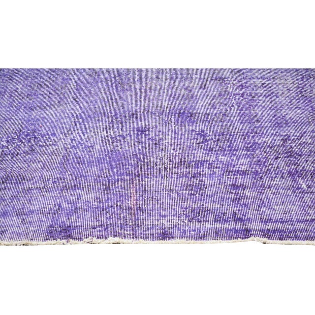 Turkish Vintage Turkish Anatolian Overdyed Hand Knotted Wool Rug, 6'8"x10'3" For Sale - Image 3 of 5