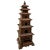 A mid to late 20th century Chinese split reed bamboo 6-tier pagoda tower with a drawer. Light and delicate.