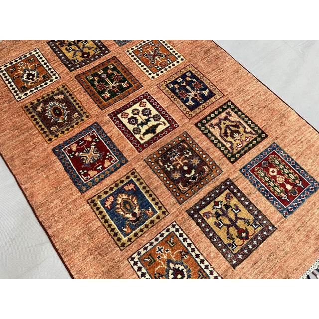 2000 - 2009 Bakhtiari Four Seasons Tree of Life Wool Rug in Terracotta, 2'10" X 4' For Sale - Image 5 of 11
