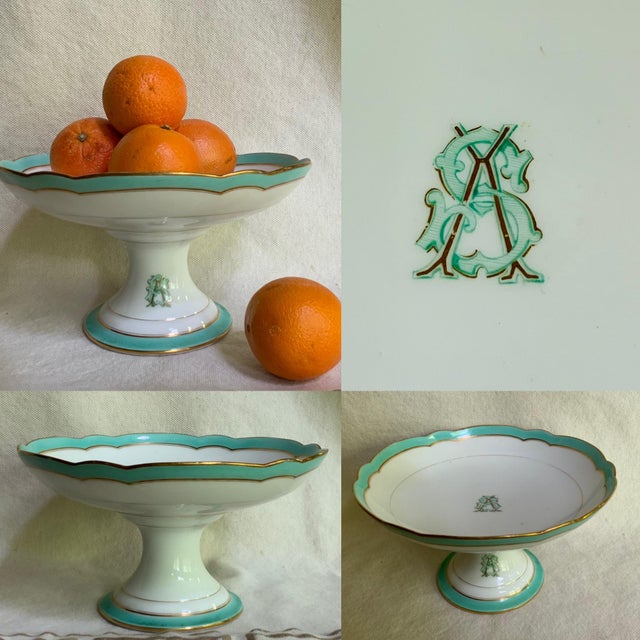 French Exquisite 19th Century French Porcelain Compote For Sale - Image 3 of 12