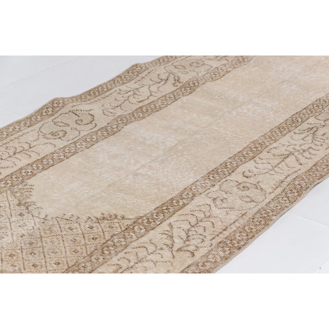 Beige Mid 20th Century Anatolian Beige Bohemian Runner For Sale - Image 8 of 10