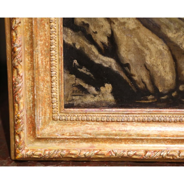 19th Century French Napoleonic Oil Painting After David, Signed Pommier For Sale - Image 4 of 10